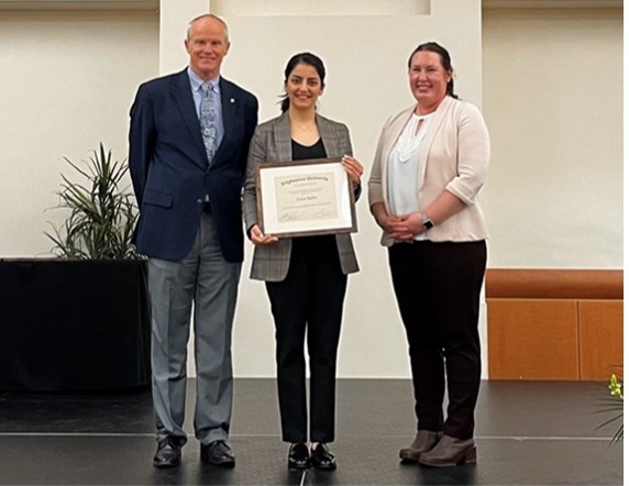 Zahra's graduate student excellence award in research
